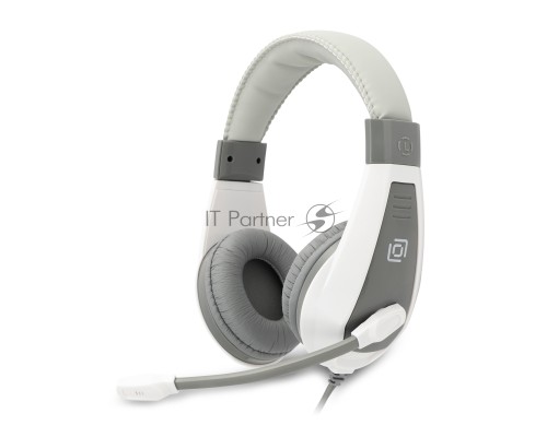 Наушники с микрофоном Oklick/Оклик HS-L600 серый 1.8м мониторные оголовье (1532023)