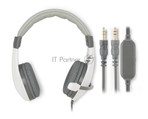 Наушники с микрофоном Oklick/Оклик HS-L600 серый 1.8м мониторные оголовье (1532023)