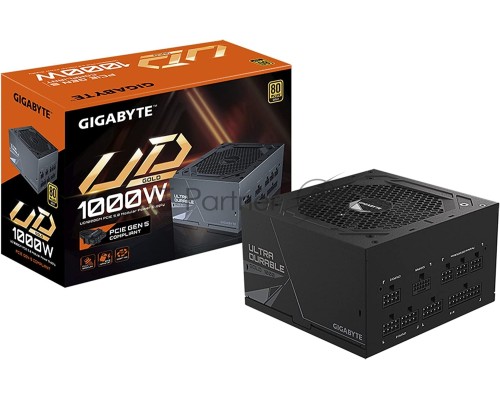Блок питания Gigabyte ATX 1000W GP-UD1000GM PG5 80+ gold (24+4+4pin) APFC 120mm fan 8xSATA Cab Manag RTL
