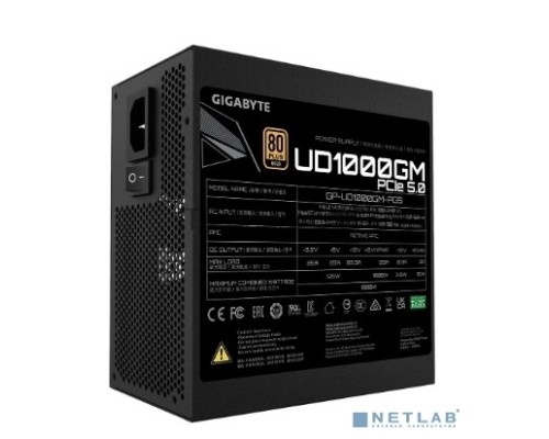 Блок питания Gigabyte ATX 1000W GP-UD1000GM PG5 80+ gold (24+4+4pin) APFC 120mm fan 8xSATA Cab Manag RTL