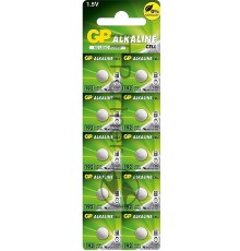 Батарейка GP Alkaline 192 (G3, LR41), алкалиновая, 1 шт., в блистере (отрывной блок), 192-2CY, 4891199015533