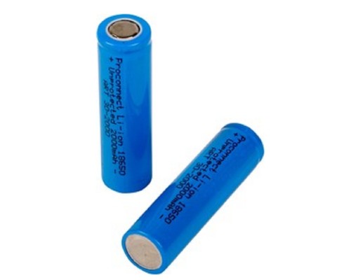 [Аккумулятор] PROconnect (30-2000) Аккумулятор Li-ion 18650, 3,7В, 2000мАч, без платы защиты, плоский контакт