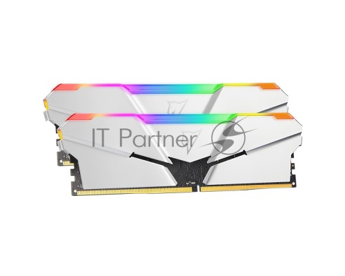 Оперативная память DDR4 Netac Shadow RGB 16GB (2x8GB) 3200MHz CL14 1.35V / NTSRD4P32DP-16S / Silver / with radiator