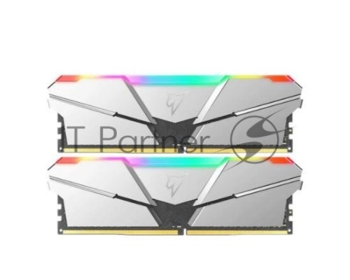 Оперативная память DDR4 Netac Shadow RGB 16GB (2x8GB) 3600MHz CL16 1.35V / NTSRD4P36DP-16S / Silver / with radiator