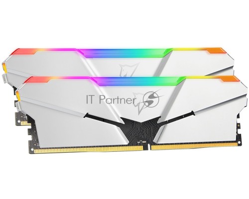 Оперативная память DDR4 Netac Shadow RGB 16GB (2x8GB) 3600MHz CL18 1.35V / NTSRD4P36DP-16SC / Silver / with radiator