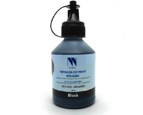 [Расходные материалы] Чернила NV PRINT BTD60BK для Brother DCP-T220/T226/T310/T420W/T425W/T426W/T428W/T510W/T520W/T710W/T720DW/T725DW/T820DW/T825DW, MFC-T810W/T910DW/T920DW/T925DW/T4500DW,HL-T4000DW (100 мл) Black совмести