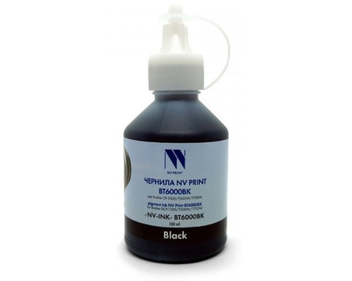 [Расходные материалы] Чернила NV PRINT пигментные BT6000BK для Brother DCP-T300/T500W/T700W, MFC-T800W (100 мл) Black совместимые