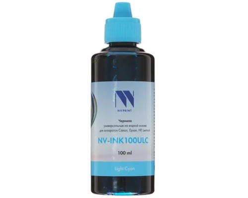 [Расходные материалы] Чернила NV PRINT универсальные на водной основе NV-INK100ULC для аппаратов canon/Epson/НР/Lexmark (100 ml) Light Cyan совместимые