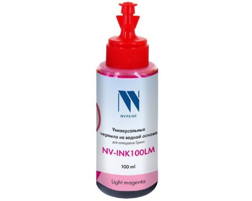 [Расходные материалы] Чернила NV PRINT универсальные на водной основе NV-INK100ULM для аппаратов canon/Epson/НР/Lexmark (100 ml) Light Magenta совместимые