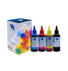 Чернила NV PRINT универсальные на водной основе для canon, Epson, НР, Lexmark, комплект 4 цвета совместимые