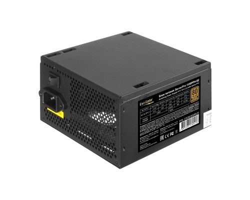 Серверный БП 1100W ExeGate EX292209RUS ServerPRO 80 PLUS® Bronze 1100PPH-SE (ATX, for 3U+ cases, APFC, КПД 89% (80 PLUS Bronze), 12cm fan, 24pin, 2x(4+4)p, 6xPCI-E, 8xSATA, 4xIDE, box, black)