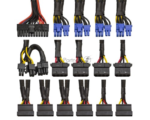 Серверный БП 800W ExeGate EX292212RUS ServerPRO-800RADS (ATX, for 3U+ cases, APFC, КПД 80% (80 PLUS), 14cm fan, 24pin, 2(4+4)pin, PCIe, 5xSATA, 4xIDE, FDD, Cable Management, black)