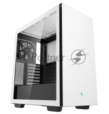 Корпус Deepcool CH510 WH без БП, боковое окно (закаленное стекло), 1x120мм вентилятор сзади, белый, ATX
