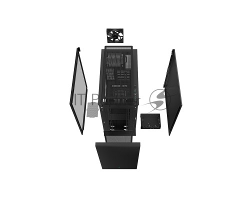 Компьютерный корпус Deepcool CH510 без БП, боковое окно (закаленное стекло), 1x120мм вентилятор сзади, черный, ATX