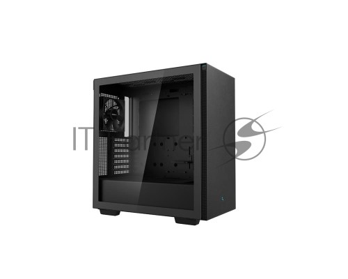 Компьютерный корпус Deepcool CH510 без БП, боковое окно (закаленное стекло), 1x120мм вентилятор сзади, черный, ATX