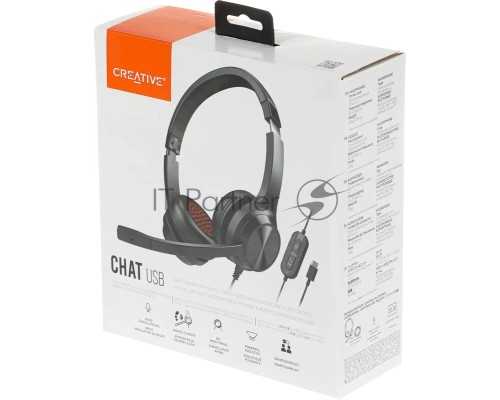 Наушники с микрофоном Creative Chat USB черный (51EF0980AA000)