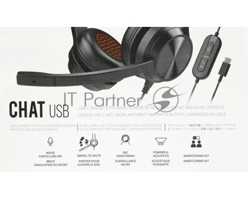 Наушники с микрофоном Creative Chat USB черный (51EF0980AA000)