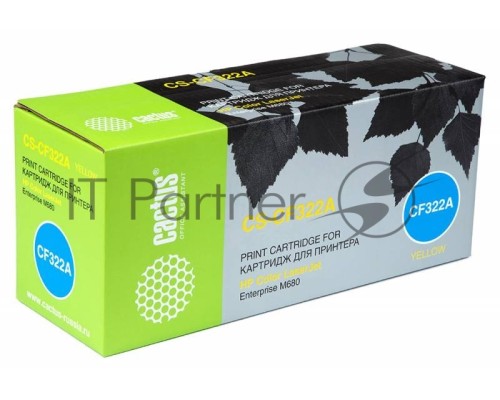 Картридж лазерный Cactus CS-CF322AR желтый (16500стр.) для HP CLJ Ent M680