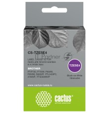 Картридж ленточный Cactus CS-TZESE4 TZe-SE4 черный для Brother PT-P700, P750W, P900W, P950W, D600VP, PT-2430PC, 2700VP, PT-E550WVP