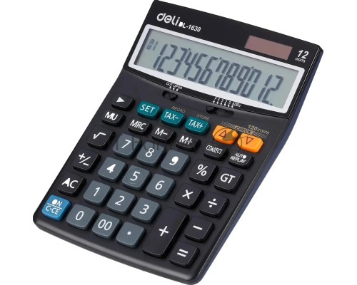 Калькулятор настольный Deli Core E1630 черный 12-разр.