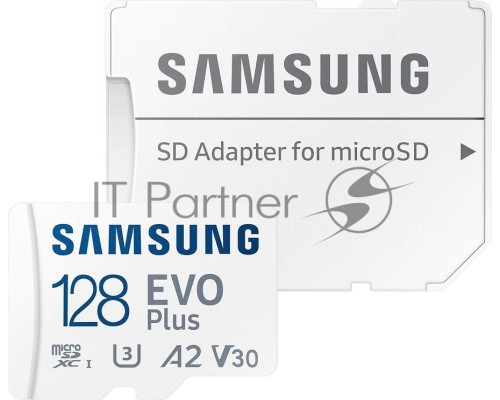 Флеш карта microSDXC 128GB Samsung EVO Plus Memory Card Samsung MB-MC128KA UHS-I U1 Class 10, Adapter, 130 MB/s, 10000 циклов, - 25°C to 85°C, RTL