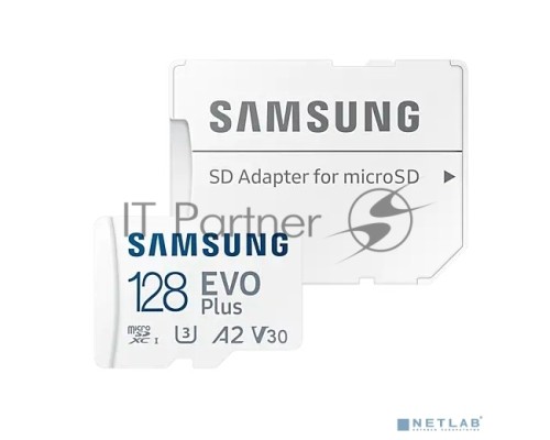 Флеш карта microSDXC 128GB Samsung EVO Plus Memory Card Samsung MB-MC128KA UHS-I U1 Class 10, Adapter, 130 MB/s, 10000 циклов, - 25°C to 85°C, RTL