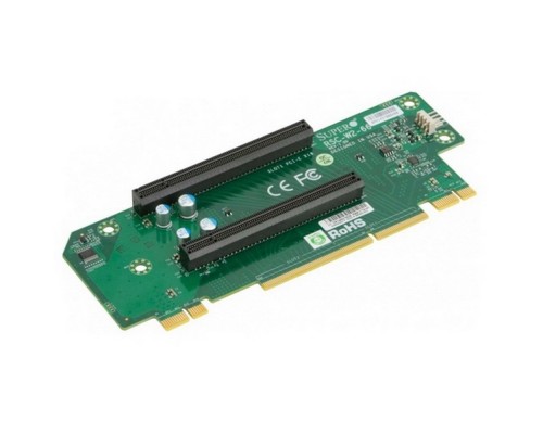 [Опция к серверу] Райзер-карта SuperMicro RSC-W2-66 Riser Card 2U, (2 PCI-Ex16), Left Slot (WIO) Passive