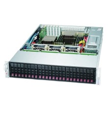 Supermicro CSE-216BAC4-R1K23LPB 2U, LP, 20x 2.5-inch SAS3/SATA3 HDD/SSD and 4x NVMe/SAS3/SATA3 storage devices, w/o Expander, 2x 1200W