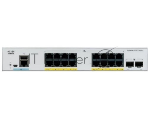 Коммутатор Cisco Catalyst 1000 16port GE, POE, 2x1G SFP