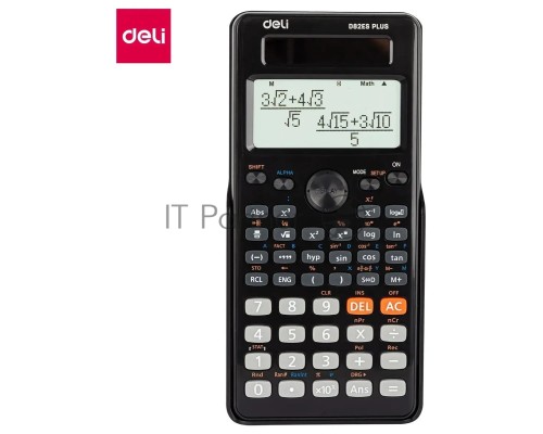 Калькулятор научный Deli ED82ES черный 10+2-разр.