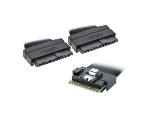 [Опция к серверу] Кабель Supermicro CBL-SAST-1231LP-85 SlimlineLP x8 (STR) to 2x SFF 8639,2x4,PH4.2,35/35/30/3