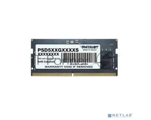 Оперативная память DDR5 32Gb 4800MHz Patriot PSD532G48002S RTL PC5-38400 CL40 SO-DIMM 260-pin 1.1В dual rank Оперативная память DDR5 32Gb 4800MHz Patriot PSD532G48002S RTL PC5-38400 CL40 SO-DIMM 260-pin 1.1В dual rank
