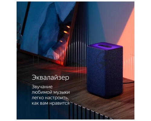 Умная колонка Яндекс Станция 2, 30Вт, с голосовым ассистентом Алиса, песочный (YNDX-00051E) образует стереопару с любой другой яндекс станцией