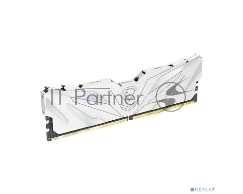 Оперативная память  DDR 4 DIMM 16Gb (8Gbx2) PC28800, 3600Mhz, Netac Shadow II NTSWD4P36DP-16W  C18 White, с радиатором