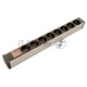 Блок розеток Hyperline SHZ19-8SH-S-IEC для 19