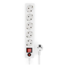 Гарнизон Сетевой фильтр ECL-5-W-1.4 5р, 10А, 1.4м, ур.защиты 4, белый, пакет (22424)