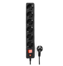 Гарнизон Сетевой фильтр ECL-6-B-3 6р, 10А, 3м, ур.защиты 4, черный, пакет (22429)