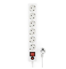 Гарнизон Сетевой фильтр ECL-6-W-5 6р, 10А, 5м, ур.защиты 4, белый, пакет (22430)