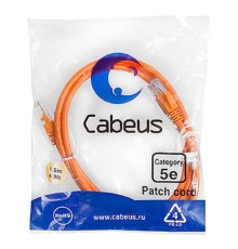 Cabeus PC-UTP-RJ45-Cat.5e-1.5m-OR Патч-корд U/UTP, категория 5е, 2xRJ45/8p8c, неэкранированный, оранжевый, PVC, 1.5м