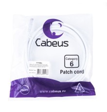Cabeus PC-UTP-RJ45-Cat.6-3m-WH-LSZH Патч-корд U/UTP, категория 6, 2xRJ45/8p8c, неэкранированный, белый, LSZH, 3м