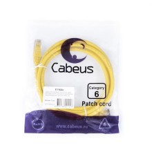 Cabeus PC-UTP-RJ45-Cat.6-2m-YL-LSZH Патч-корд U/UTP, категория 6, 2xRJ45/8p8c, неэкранированный, желтый, LSZH, 2м