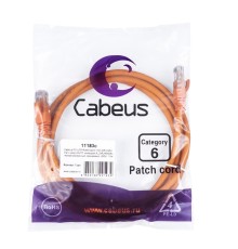 Cabeus PC-UTP-RJ45-Cat.6-1.5m-OR-LSZH Патч-корд U/UTP, категория 6, 2xRJ45/8p8c, неэкранированный, оранжевый, LSZH, 1.5м