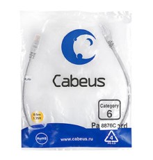 Cabeus PC-UTP-RJ45-Cat.6-0.5m-LSZH Патч-корд U/UTP, категория 6, 2xRJ45/8p8c, неэкранированный, серый, LSZH, 0.5м