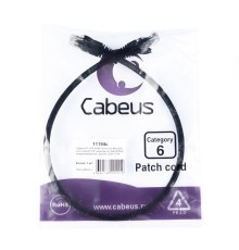 Cabeus PC-UTP-RJ45-Cat.6-0.5m-BK-LSZH Патч-корд U/UTP, категория 6, 2xRJ45/8p8c, неэкранированный, черный, LSZH, 0.5м