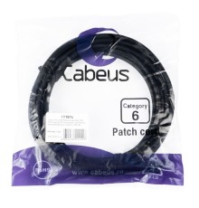 Cabeus PC-UTP-RJ45-Cat.6-3m-BK-LSZH Патч-корд U/UTP, категория 6, 2xRJ45/8p8c, неэкранированный, черный, LSZH, 3м