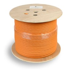 Cabeus SSTP-4P-Cat.7a-SOLID-IN-LSZH Кабель экранированная витая пара SSTP (S/FTP), категория 7a (расширенный диапазон рабочих частот до 1000MHz), 4 пары (23 AWG), одножильный (solid), LSZH, нг(А)-HF, 