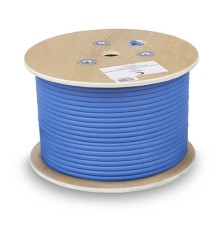 Cabeus SSTP-4P-Cat.8-SOLID-IN-LSZH-BL-100 Кабель экранированная витая пара SSTP (S/FTP), категория 8 (40G, 2000 MHz), 4 пары (23 AWG), LSZH, нг(А)-HF, (100 м)
