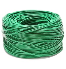 Cabeus FTP-4P-Cat.5e-SOLID-LSLTx-GN Кабель витая пара экранированная FTP (F/UTP), категория 5e, 4 пары (24 AWG), одножильный, зеленый, экран - фольга, нг(А)-LSLTx, (305 м)