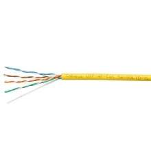 Cabeus UTP-4P-Cat.5e-SOLID-YL Кабель витая пара UTP (U/UTP), категория 5e, 4 пары (24 AWG), одножильный, PVC нг(А)-LS, желтый (305 м)