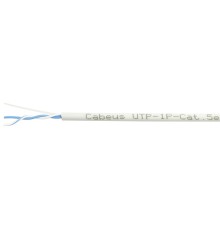 Cabeus UTP-1P-Cat.5e-SOLID-LSZH-GY-500 Кабель витая пара (UTP), категория 5e, 1 пара (24 AWG), одножильный (solid), LSZH нг(А)-HF, серый (500 м)